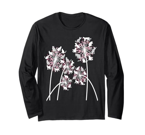 Katze Löwenzahn lustige Blume Bunte Haustiere für Frauen Langarmshirt Katze Löwenzahn lustige Blume Bunte Haustiere für Frauen Langarmshirt von Frauen süßes Tier lustige Grafiken