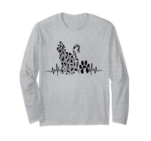 Katzen Herzbeat Tierbesitzer Liebhaber für Männer Frauen Langarmshirt Katzen Herzbeat Tierbesitzer Liebhaber für Männer Frauen Langarmshirt von Frauen süßes Tier lustige Grafiken