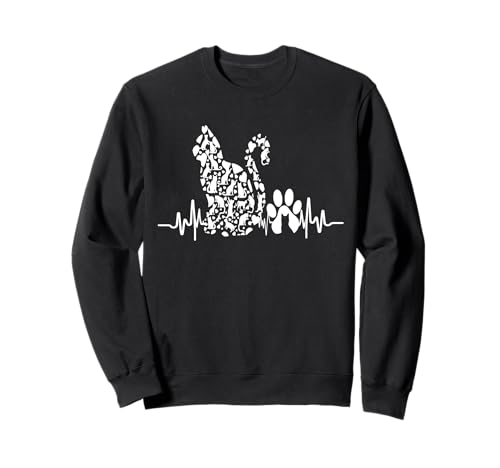 Katzen Herzbeat Tierbesitzer Liebhaber für Männer Frauen Sweatshirt Katzen Herzbeat Tierbesitzer Liebhaber für Männer Frauen Sweatshirt von Frauen süßes Tier lustige Grafiken