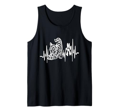 Katzen Herzbeat Tierbesitzer Liebhaber für Männer Frauen Tank Top von Frauen süßes Tier lustige Grafiken