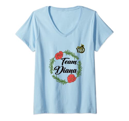 Damen Team Braut - Team Diana Jga Junggesellenabschied Poltern T-Shirt mit V-Ausschnitt Damen Team Braut - Team Diana Jga Junggesellenabschied Poltern T-Shirt mit V-Ausschnitt von Frauen & Damen Bride Gruppenoutfit HIER Alle Namen