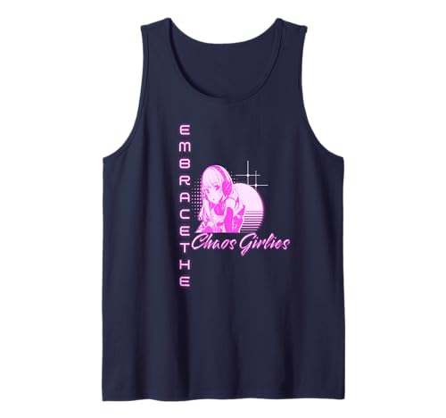 Chaos Girls Ästhetik Anime Pink Vibes Tank Top von Frauenpower Vaporwave Manga Ausdruck