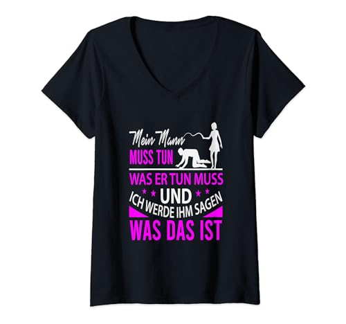 Damen Lustiges Geschenk Frauentag Weltfrauentag Freundin T-Shirt mit V-Ausschnitt von Frauentag Weltfrauentag Geschenke