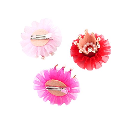3 Stück Mädchen Haarspangen Krone Prinzessin Baby Haar Clips Haarklammer mit Perlen Kinder Haarschmuck 3 Stück Mädchen Haarspangen Krone Prinzessin Baby Haar Clips Haarklammer mit Perlen Kinder Haarschmuck von FRCOLOR
