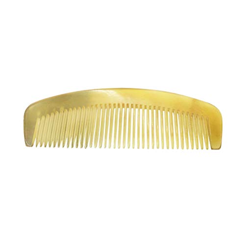 Frcolor Natürliche Ox Horn Haarkamm Antistatische Tragbare Kamm Ohne Griff Verhindern Haarausfall für Frau Männer (12 cm) von FRCOLOR