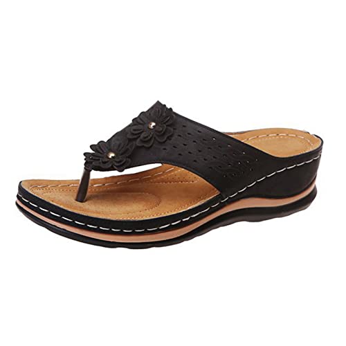 Frdun Bequeme Keilsandalen für Damen, offene Zehenpartie, flache Sandalen für Damen, elegant, Sommer, offener Peep-Toe, einfarbig, für Geburtstagsparty, Erwachsenenzeremonie von Frdun