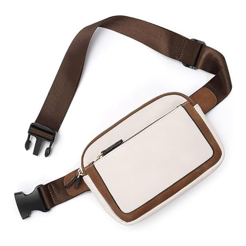 Frdun Damen-Umhängetasche, Bauchtasche, vielseitig, wasserabweisend, mehrere Taschen, Schultertasche, Geschenke für Frauen und Mädchen, Crossbody, Beige / Braun von Frdun