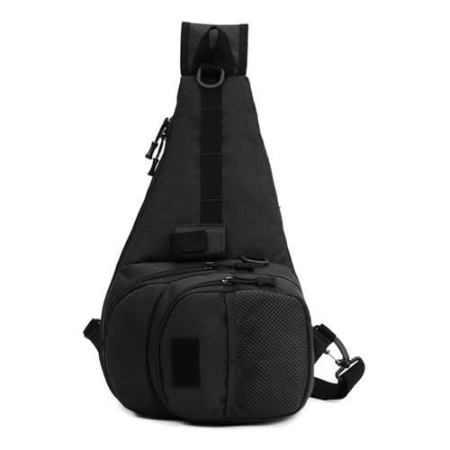 Frdun Sling Angelrucksack, strapazierfähige Sling-Tackle-Aufbewahrungstasche mit mehreren Taschen, Angelgeschenke für Männer und Frauen, Schwarz von Frdun