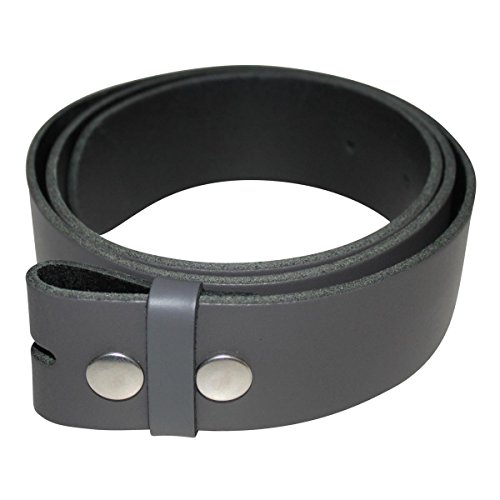 Freak Scene® 4cm breiter Ledergürtel für Gürtelschnallen, Farbe-Länge: grau-105 von Freak Scene