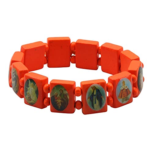 Freak Scene® Holzarmband ° Christliche Religion - orange von Freak Scene