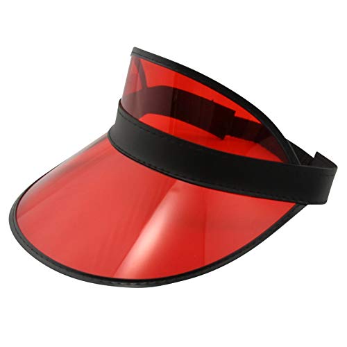 Freak Scene Retro Schildkappe - Sun Visor Cap - 80s Poker Visier Mütze - Farbe: rot-schwarz von Freak Scene