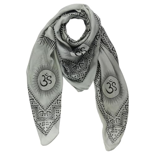 Freak Scene Baumwolltuch Buddha grau schwarz 100x100cm Halstuch quadratisches Tuch von Freak Scene