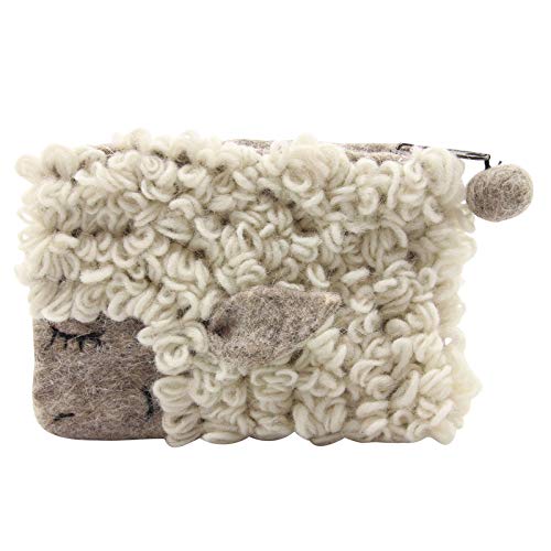 Freak Scene Filzbörse mit Reißverschluss - Schaf 02 von Freak Scene