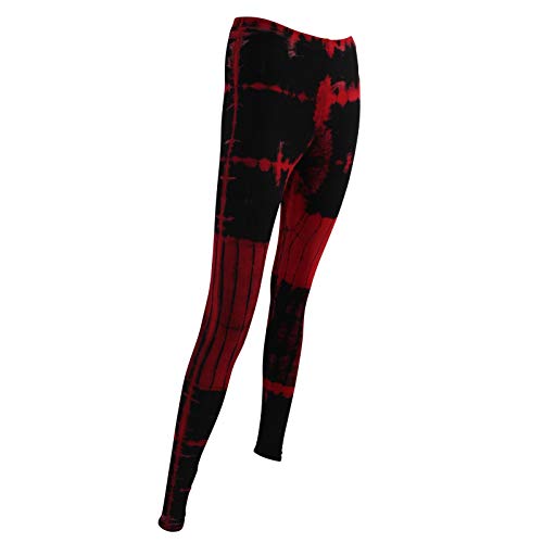 Freak Scene Leggings - Batik - Muster 02 - schwarz - rot-kirschrot von Freak Scene