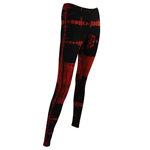 Freak Scene Leggings - Batik - Muster 02 - schwarz - rot-zinnoberrot von Freak Scene