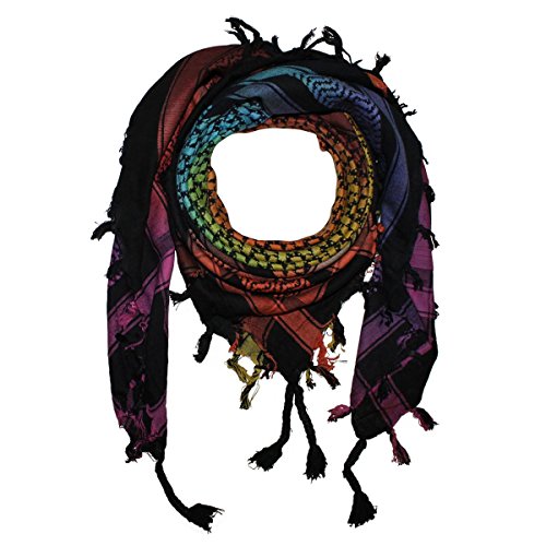 Freak Scene Palituch - schwarz - Tie dye-Batik-bunt 01-100x100 cm - Pali Palästinenser Arafat Tuch - 100% Baumwolle von Freak Scene