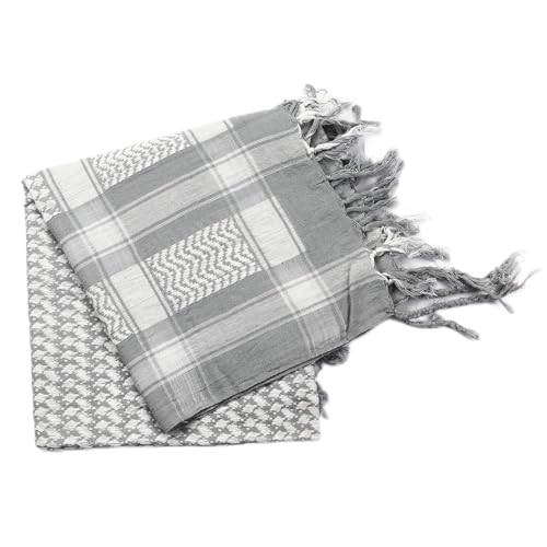 Freak Scene Palituch - weiß - grau - 100x100 cm - Pali Palästinenser Arafat Tuch - 100% Baumwolle von Freak Scene