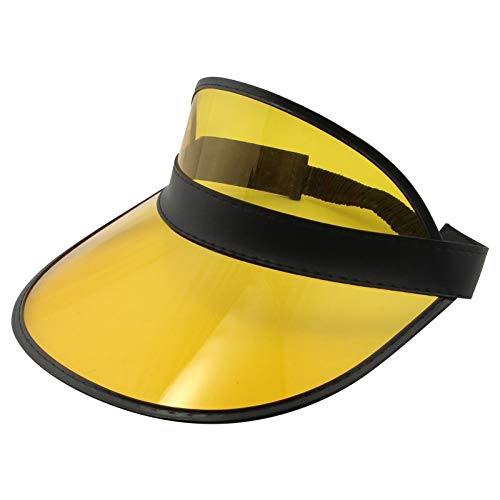 Freak Scene Retro Schildkappe - Sun Visor Cap - 80s Poker Visier Mütze - Farbe: gelb-schwarz von Freak Scene