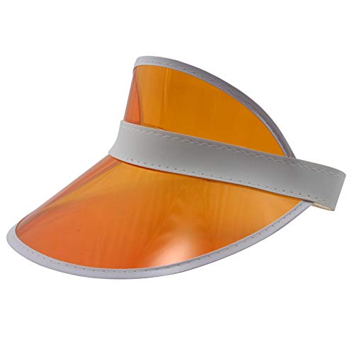 Freak Scene Retro Schildkappe - Sun Visor Cap - 80s Poker Visier Mütze - Farbe: orange-weiß von Freak Scene