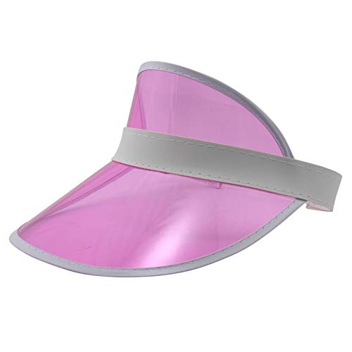 Freak Scene Retro Schildkappe - Sun Visor Cap - 80s Poker Visier Mütze - Farbe: rosa-weiß von Freak Scene