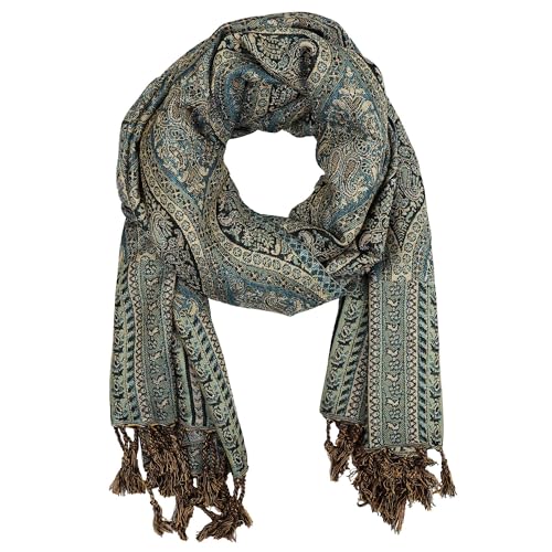 Freak Scene Schal im Pashmina Stil Floral Eyes 210x70cm Modell 06 Ethno Boho Halstuch von Freak Scene