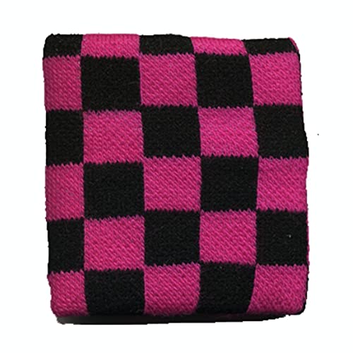 Freak Scene Schweißband kariert - schwarz-pink - Karomuster von Freak Scene