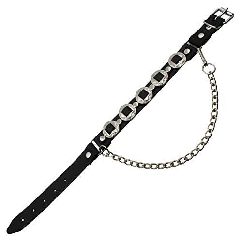 Freak Scene Stiefelkette aus Leder - Conchas 01 - schwarz von Freak Scene