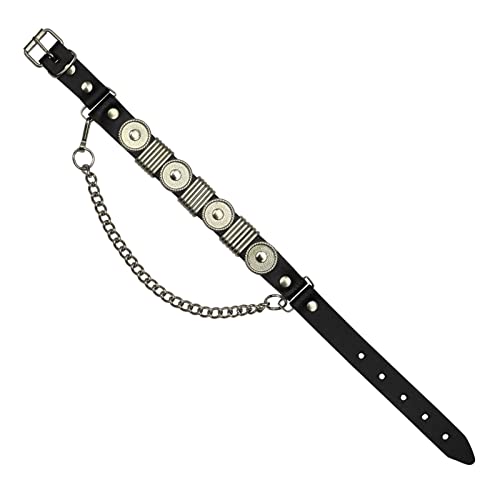 Freak Scene Stiefelkette aus Leder - Conchas 03 - schwarz von Freak Scene