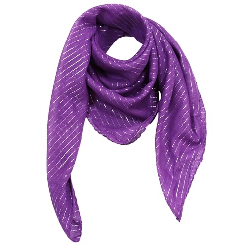 Freak Scene Superfreak Baumwolltuch - lila Lurex Silber - quadratisches Tuch von Freak Scene