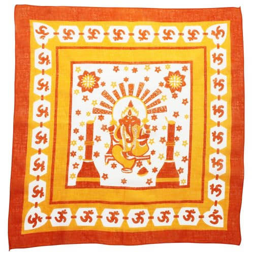 Superfreak Bandana Tuch - Ganesha - Goa - Elefant - orange - quadratisches Kopftuch von Freak Scene
