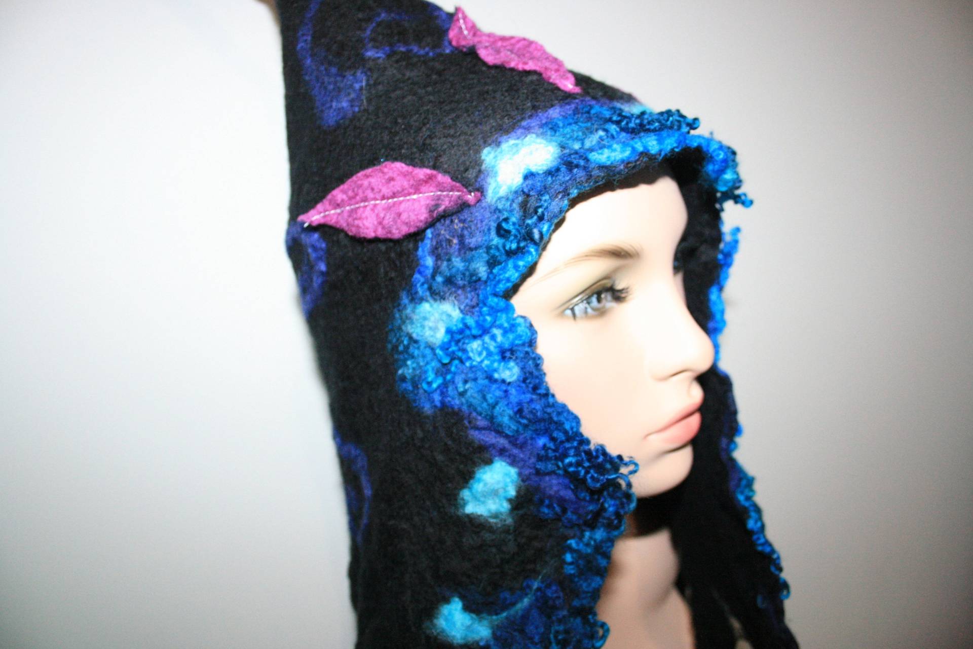 Oktopus Hexenhaube Mit Ranken. Ozean Märchen Haube Folklore Gefilzte Pixie Fee Haube Hat.woodland Goddess.ooak Wearable Art.merino Wool von Freakoid