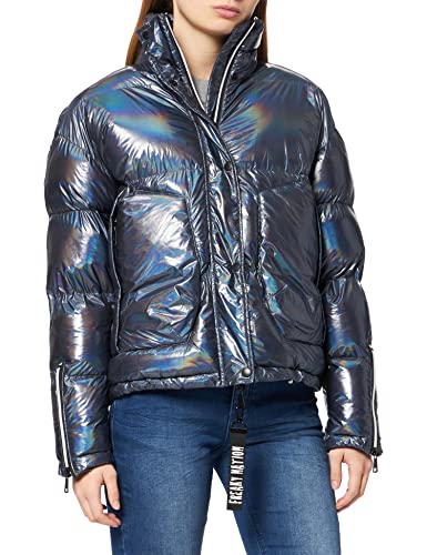 Freaky Nation Damen Baby-FN Steppjacke, Ice Black, XL von Freaky Nation