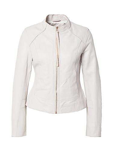 Freaky Nation - Damen Echtleder Lederjacke Lammnappa weiß antik Größe M von Freaky Nation