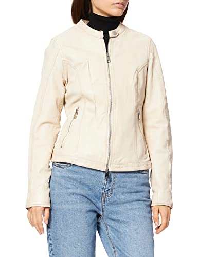 Freaky Nation Damen Fast Tula-FN Lederjacke, Off-White, XL von Freaky Nation