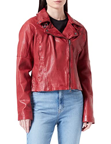 Freaky Nation Damen Lieke-FN Lederjacke, Artisanal red, M von Freaky Nation