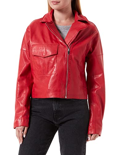 Freaky Nation Damen Lissi-FN Lederjacke, Poppy red, M von Freaky Nation