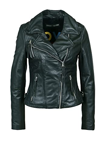 Freaky Nation Damen New Biker Princess Lederjacke, Shadow, L von Freaky Nation