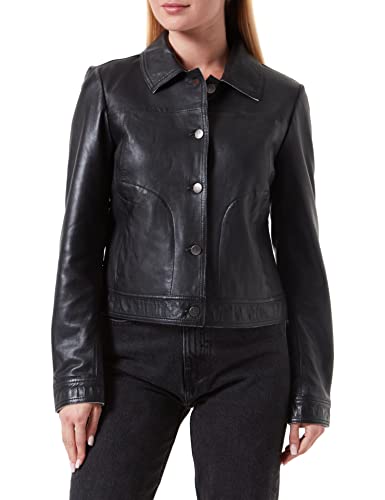 Freaky Nation Damen Quinn-FN Lederjacke, Black, M von Freaky Nation