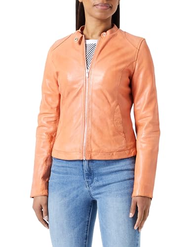 Freaky Nation Damen Summer Carol-FN Lederjacke, Melon, S von Freaky Nation