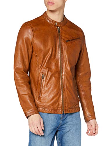 Freaky Nation Herren Easy Jim-FN Jacke, Cognac, M von Freaky Nation