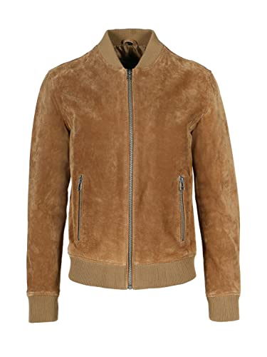 Freaky Nation Herren Ted-FN Lederjacke, Cognac, S von Freaky Nation