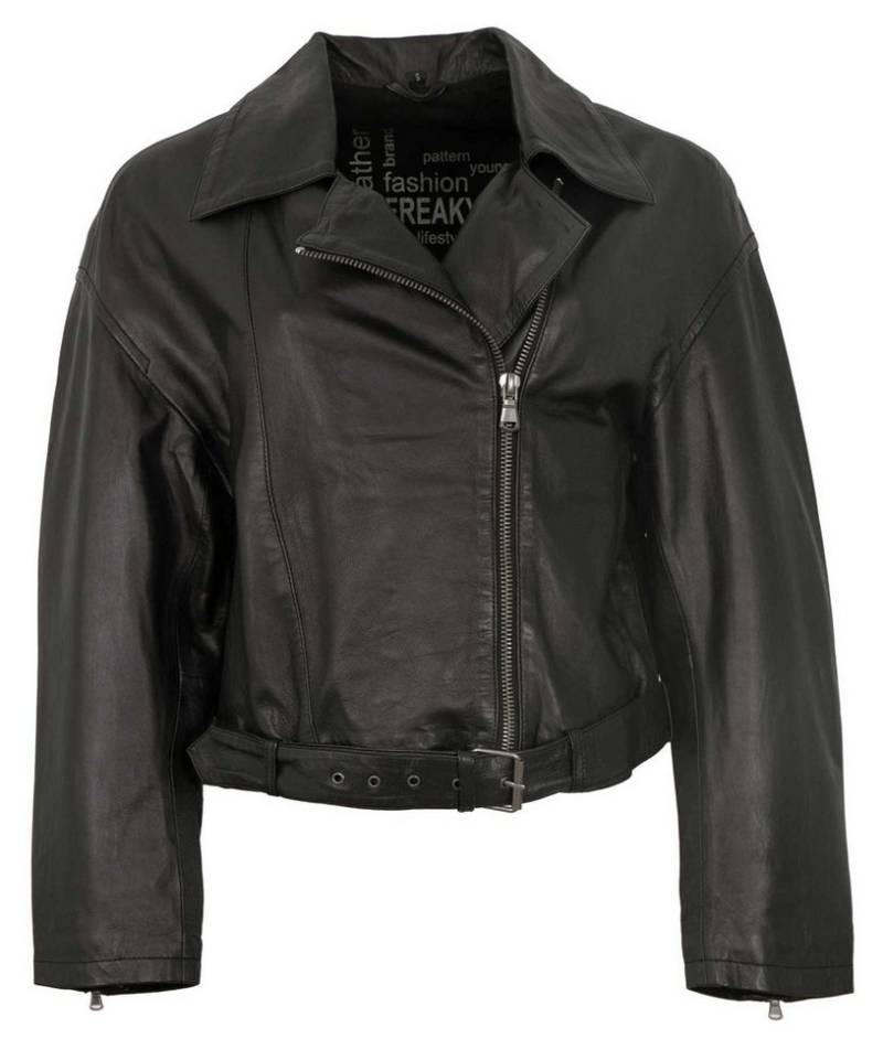 Freaky Nation Lederjacke Lovestory-FN Freaky Nation - Damen Lederjacke Oversized-Look Lammnappa schwarz von Freaky Nation