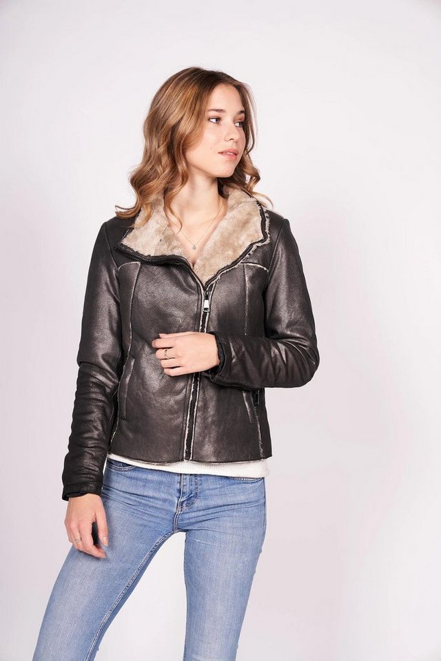 Freaky Nation Lederjacke »Shine Star-FN« kuschelig weiches Plüsch-Futter von Freaky Nation