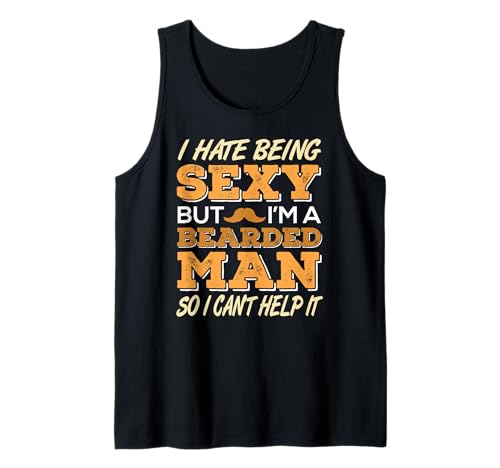 Bärtig und unwiderstehlich Spruch für Männer Tank Top von Freche Bartwitze für selbstbewusste Typen