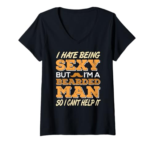 Damen Bärtig und unwiderstehlich Spruch für Männer T-Shirt mit V-Ausschnitt Damen Bärtig und unwiderstehlich Spruch für Männer T-Shirt mit V-Ausschnitt von Freche Bartwitze für selbstbewusste Typen