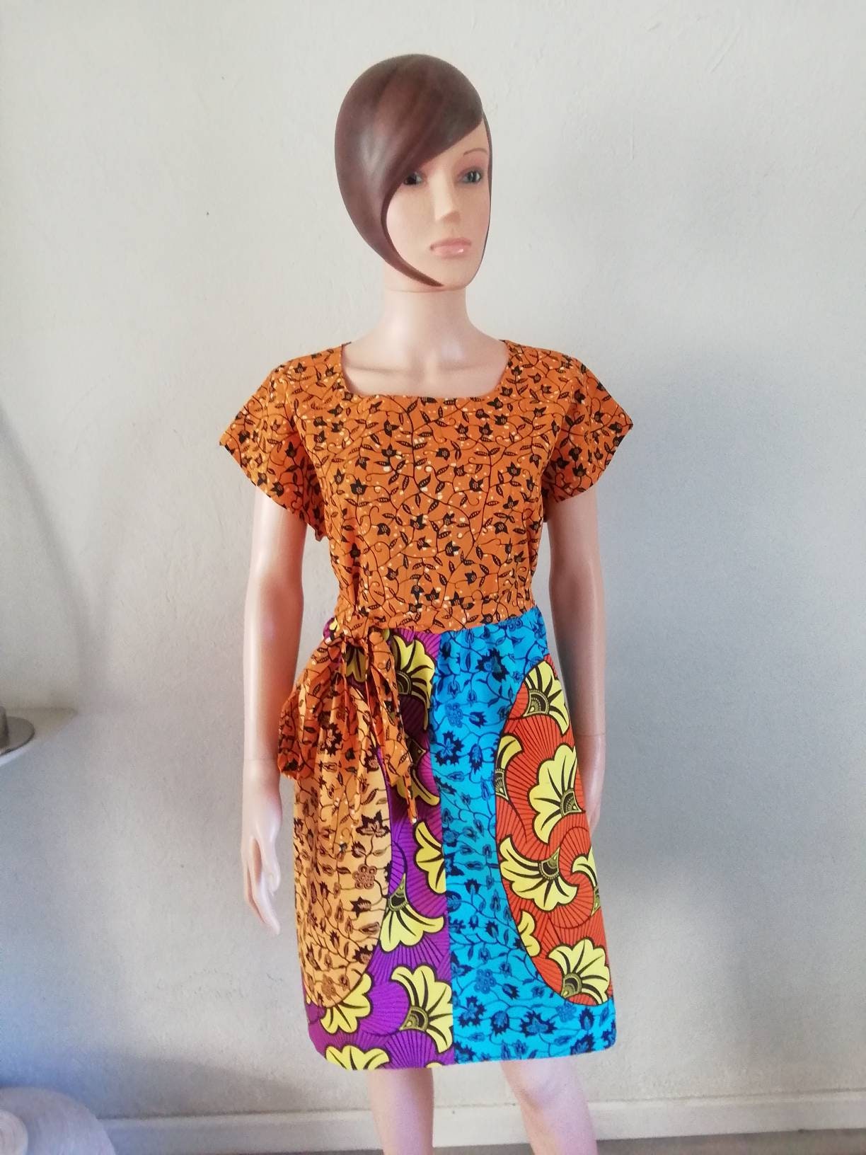 Kleid 2 Wachs Stirnrunzeln Bei Der Größe Effekt Patchwork Hochzeitsblumen von Frechkacreation