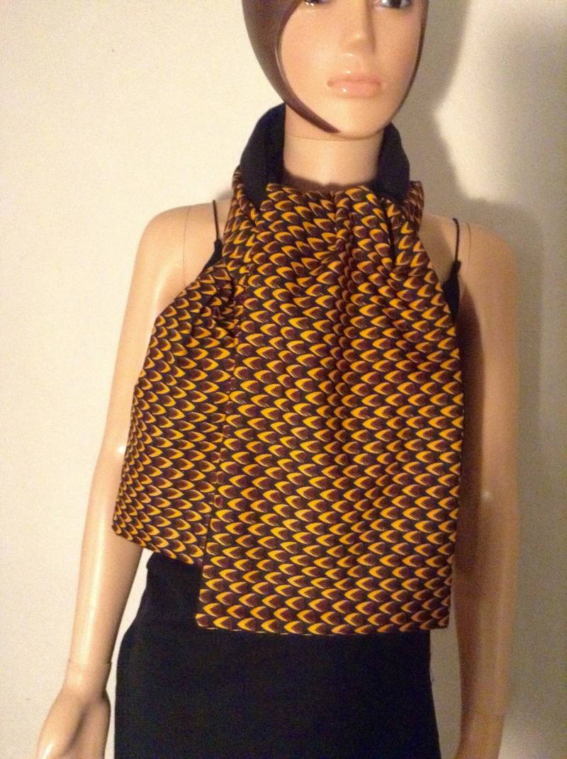 Unisex-Schal Mit Wax-Print Und Fleecefutter. Schnelle Lieferung von Frechkacreation