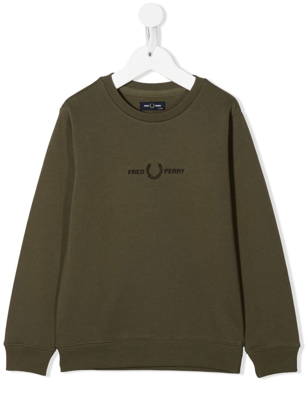 Fred Perry Kids Fleece-Sweatshirt mit Logo-Stickerei - Grün von Fred Perry Kids