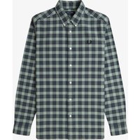Fred Perry Baumwollhemd mit Karomuster und Button Down-Kragen in S von Fred Perry