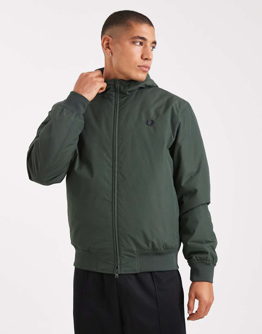 Fred Perry - Brentham - Kapuzenjacke in Khaki-Grün von Fred Perry